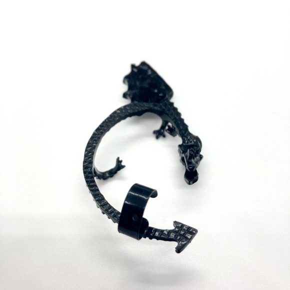 Single Left Ear Black Dragon Wrap Cuff Earring - Picture 7 of 9